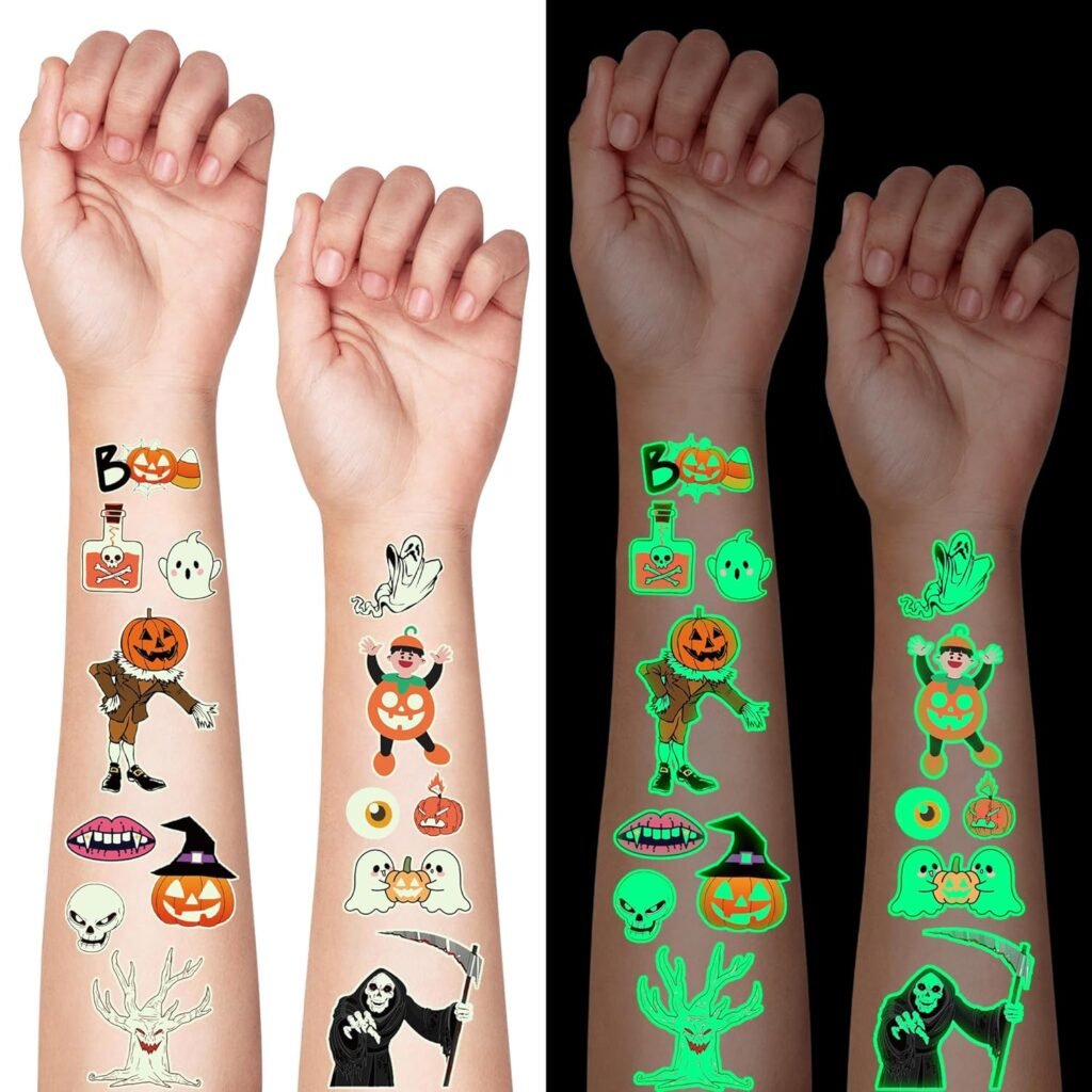 BEST Luminous Halloween Temporary Tattoos for kids BUY NOW