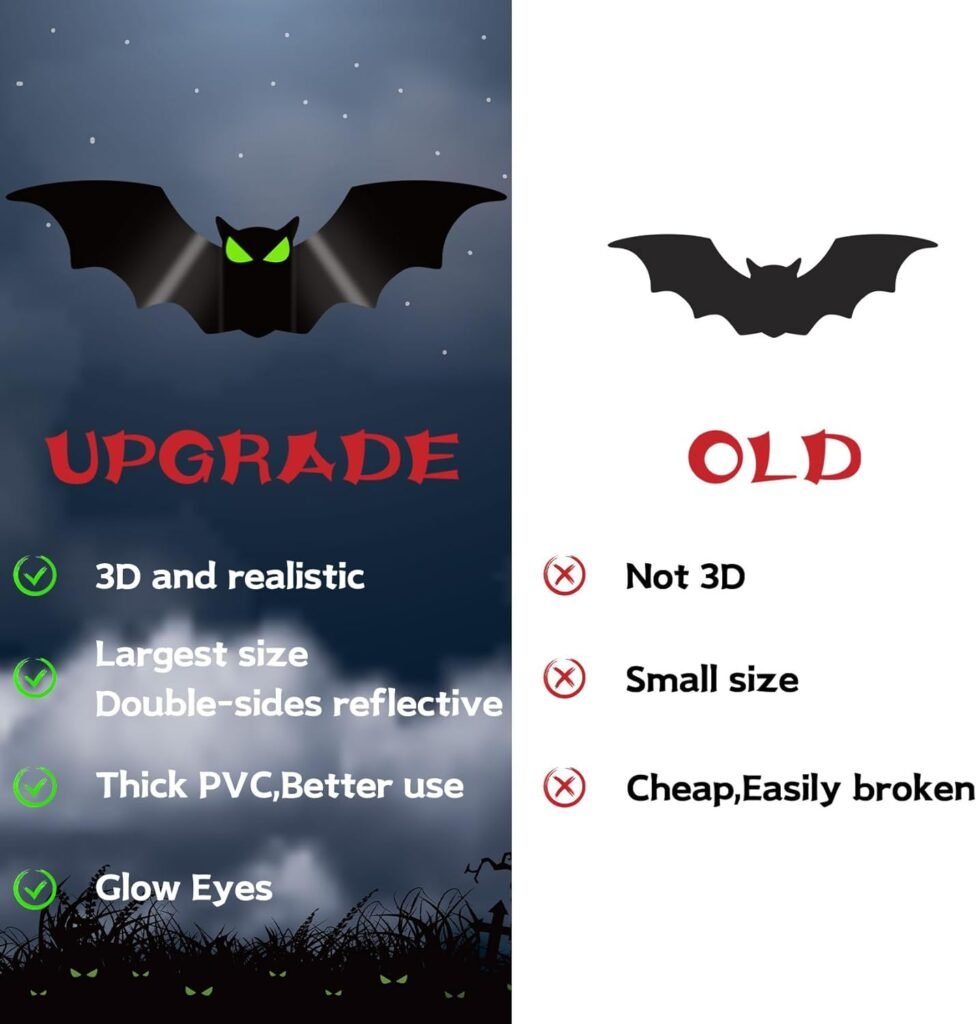 NEW!! 3D Wall Glow Eyes Bats Stickers BUY NOW