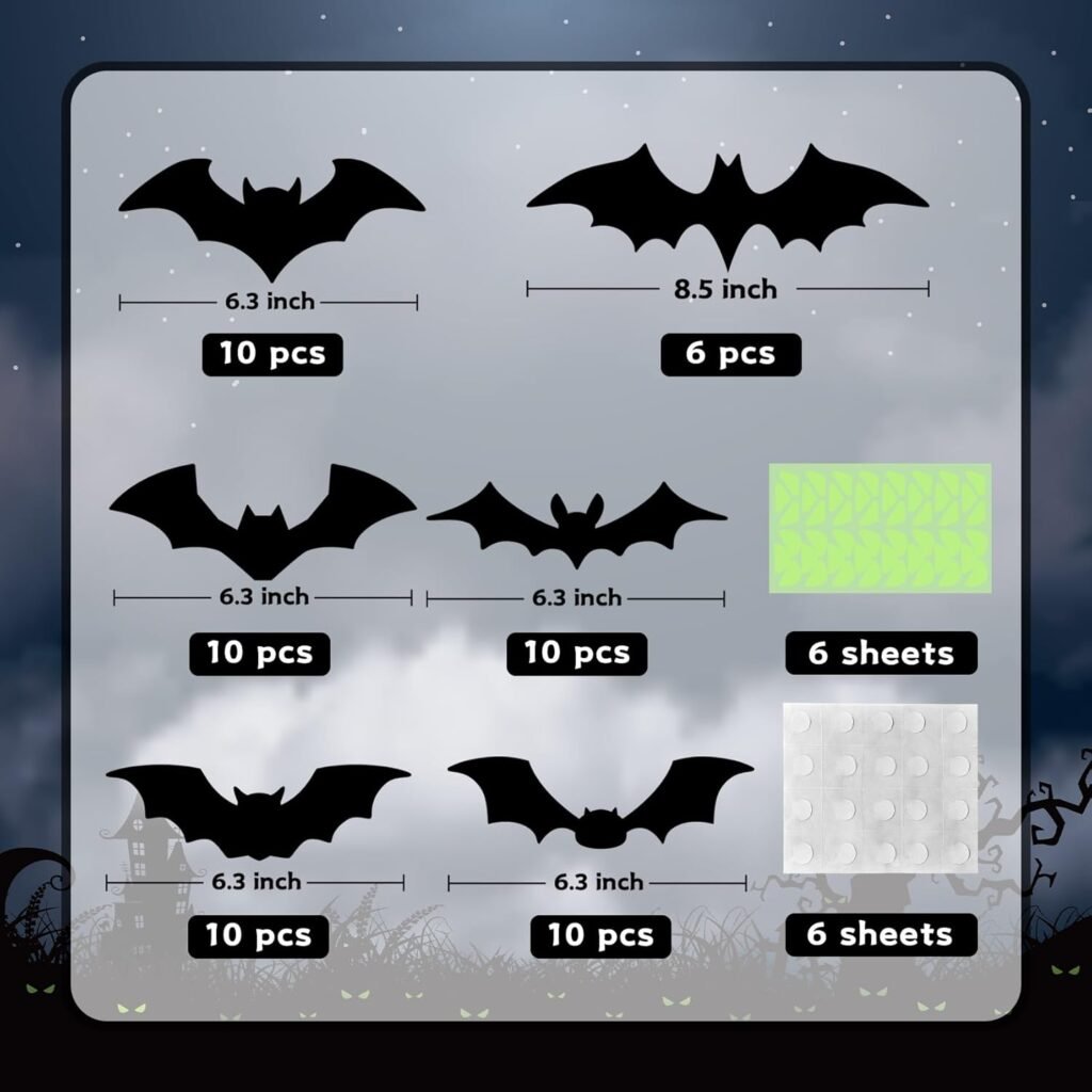 NEW!! 3D Wall Glow Eyes Bats Stickers BUY NOW