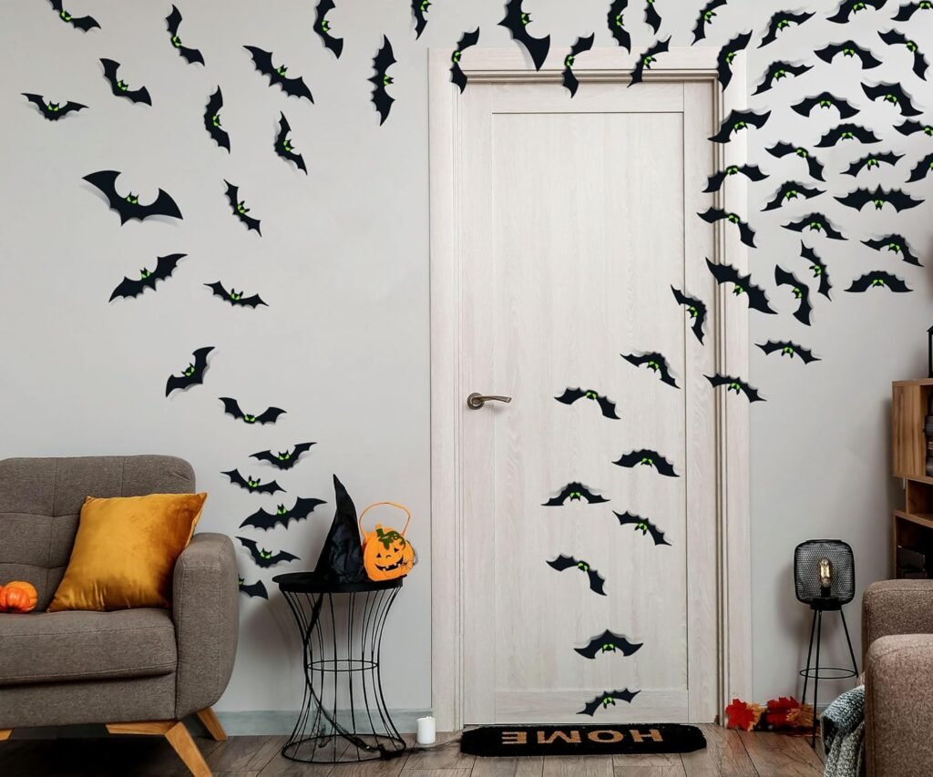 NEW!! 3D Wall Glow Eyes Bats Stickers BUY NOW