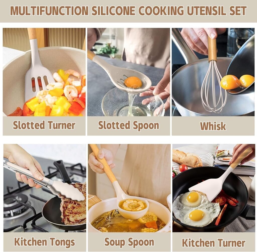 BEST Non-Stick Silicone Cooking Kitchen Utensils BUY NOW