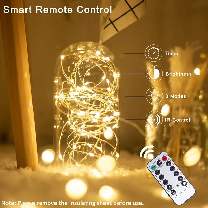 Battery-operated LED Christmas tree lights for outdoor and indoor use