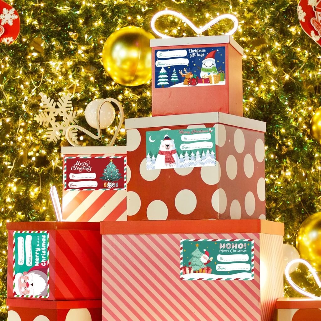 Complete Christmas Wrapping Set with Rolls, Bags, and Stickers