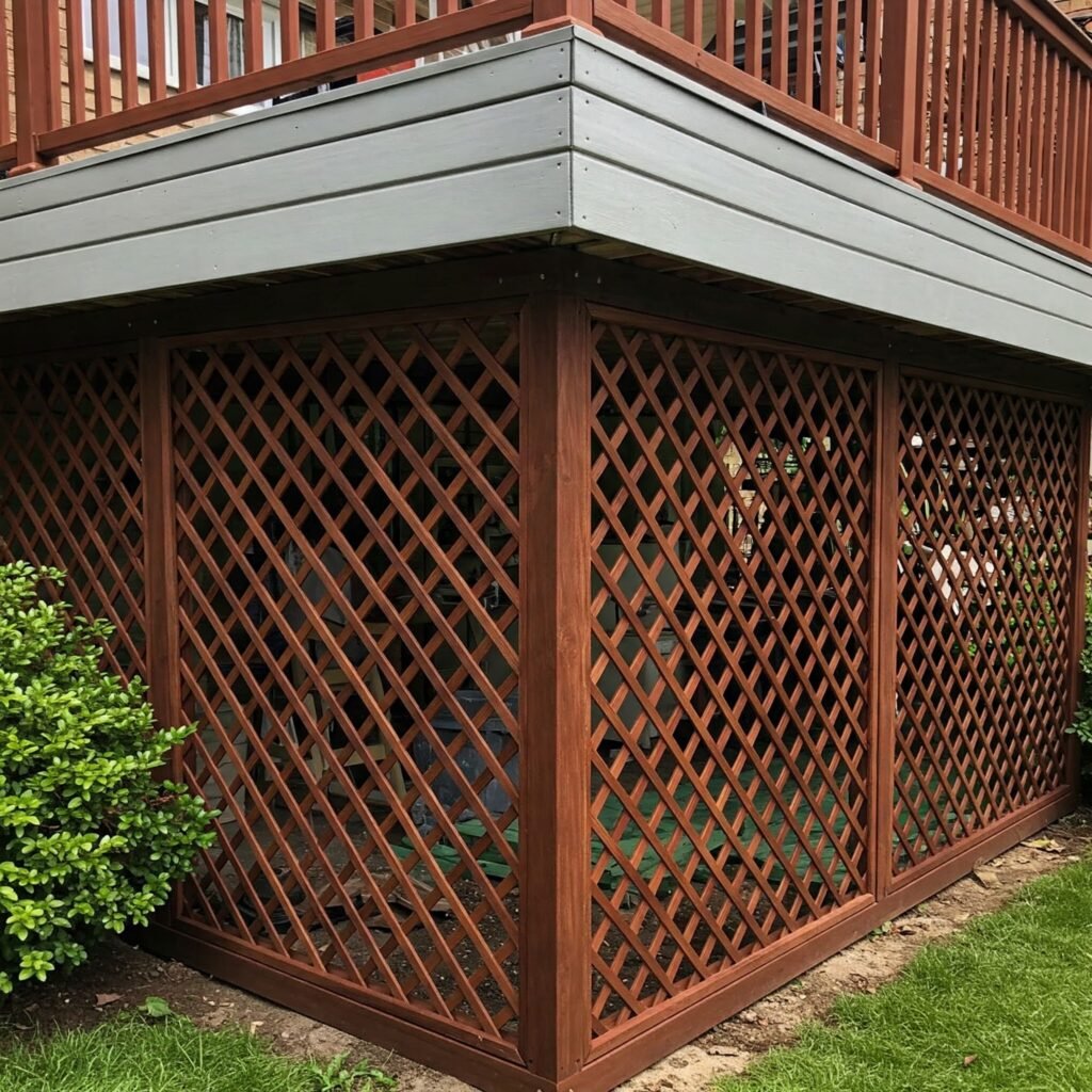 How to Install Lattice Under Deck