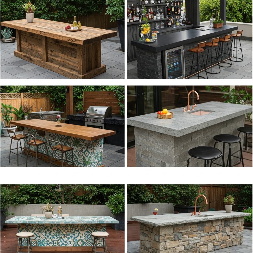 15 Creative Outdoor Bar Top Ideas for Your Backyard Oasis