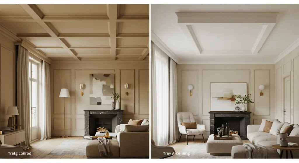 Coffered vs Tray Ceiling: Which Ceiling Style Should You Choose?