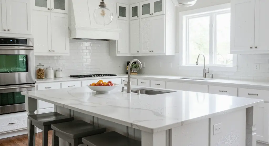 Benefits of Choosing Quartz Countertops with White Cabinets